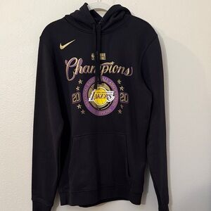 Lakers Nike 2020 Championship Hoodie Size S in Black